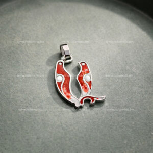 Silver "Bird" pendant with enamel