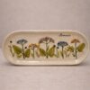 Handmade ceramic decorative plate with Armenian wildflowers