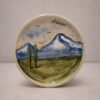 Handmade ceramic plate with the image of Mount Ararat (round)