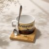 Armenia բաժակ փայտե տակդիրով և գդալով ☕🇦🇲