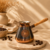 Кофейник с деревянной ручкой ☕