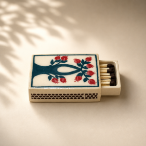 Ceramic matchbox with Armenian ornaments 🔥