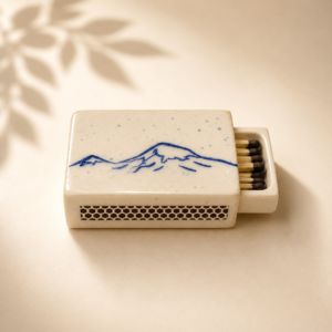 Ceramic matchbox with Armenian ornaments 🔥