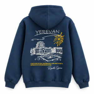 Blue hoodie with ARMENIA / Republic Square print 💙