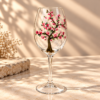 Գինու բաժակ՝  ծաղկած ծառի պատկերով🌸  🍷