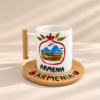 Սուրճի բաժակ՝  «Արարատ և նուռ» փայտե տակդիրով ☕  🇦🇲