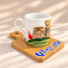 Սուրճի բաժակ՝ ««Տատ ու պապ»  փայտե տակդիրով ☕