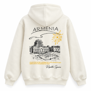 Սպիտակ հուդի՝ ARMENIA / Republic Square պրինտով 🤍